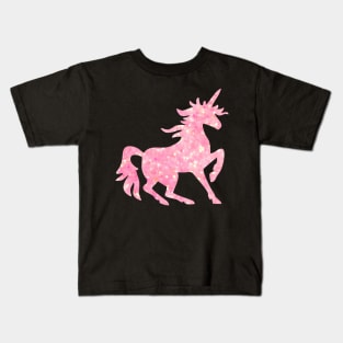 Pink Glitter Unicorn Kids T-Shirt